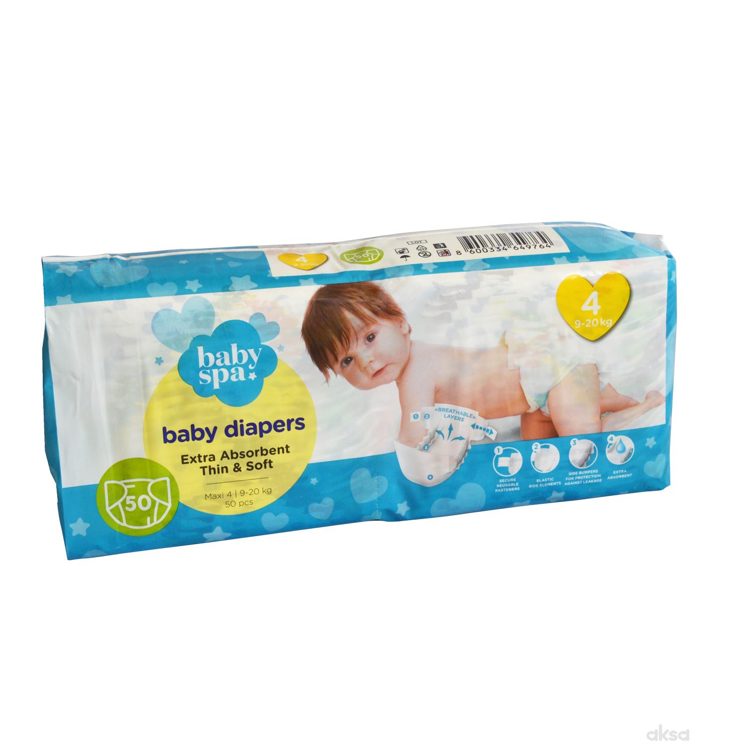 Baby spa pelene 4 maxi 9-20kg 50kom