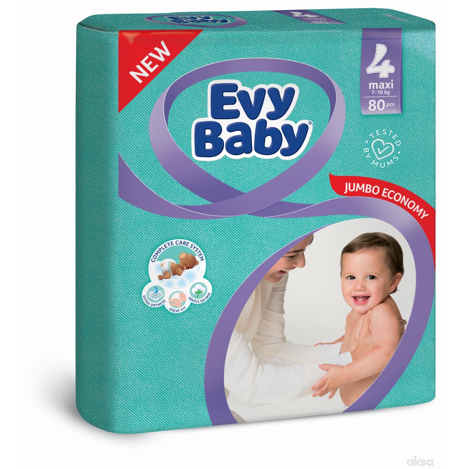 Evy baby pelene giant pack 4 maxi 7-18kg 80 kom