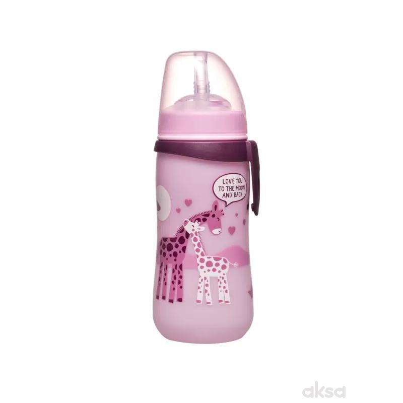 Nip čaša sa silikonskom slamčicom, 330ml, 12m+