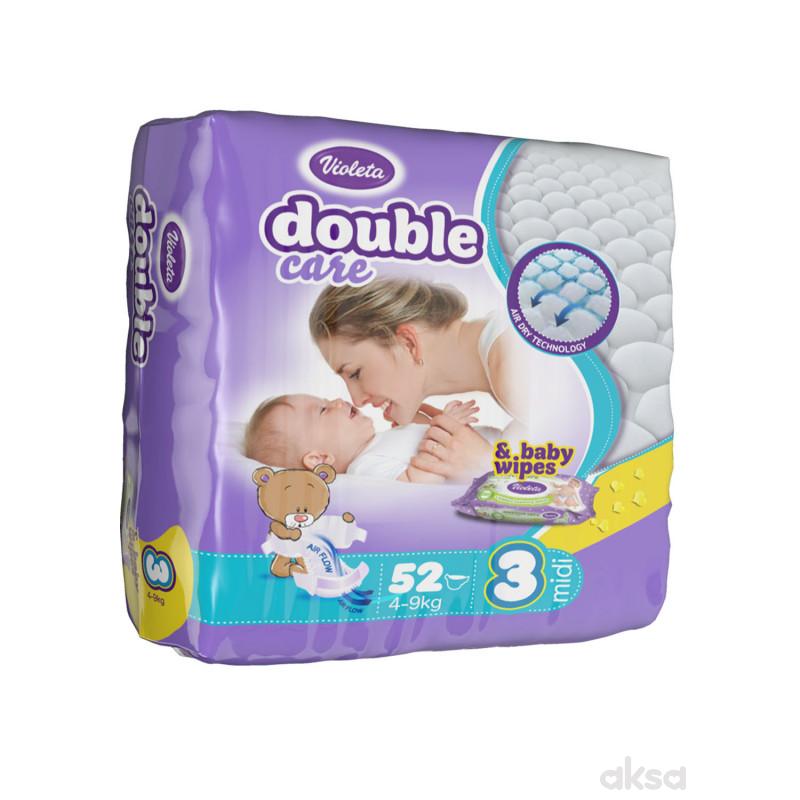 Violeta pelene double care jumbo 3 midi 4-9kg 52kom 