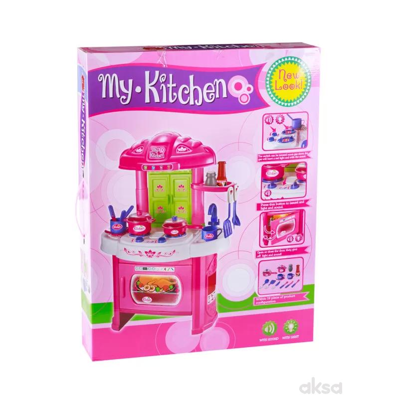 Qunsheng Toys, igračka kuhinja sa dodacima-roze 