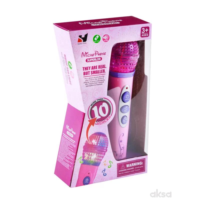 Hk Mini igračka mikrofon, roze