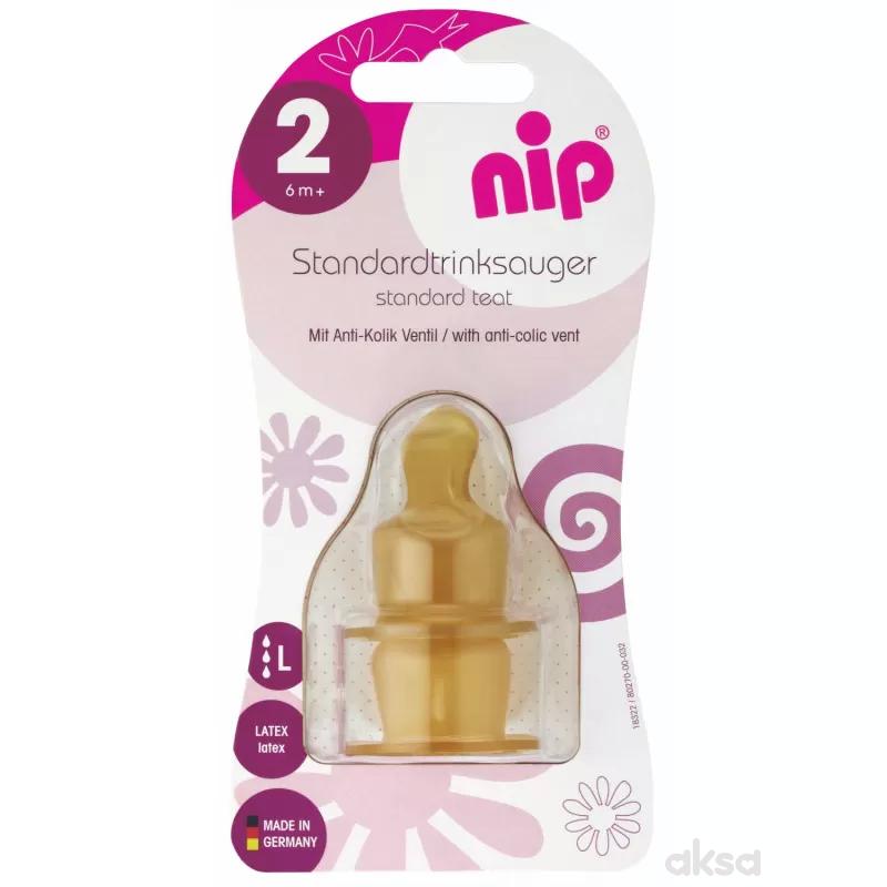Nip cucla sa ventilom protiv grčeva kaučuk, L, 6m+, 2 kom