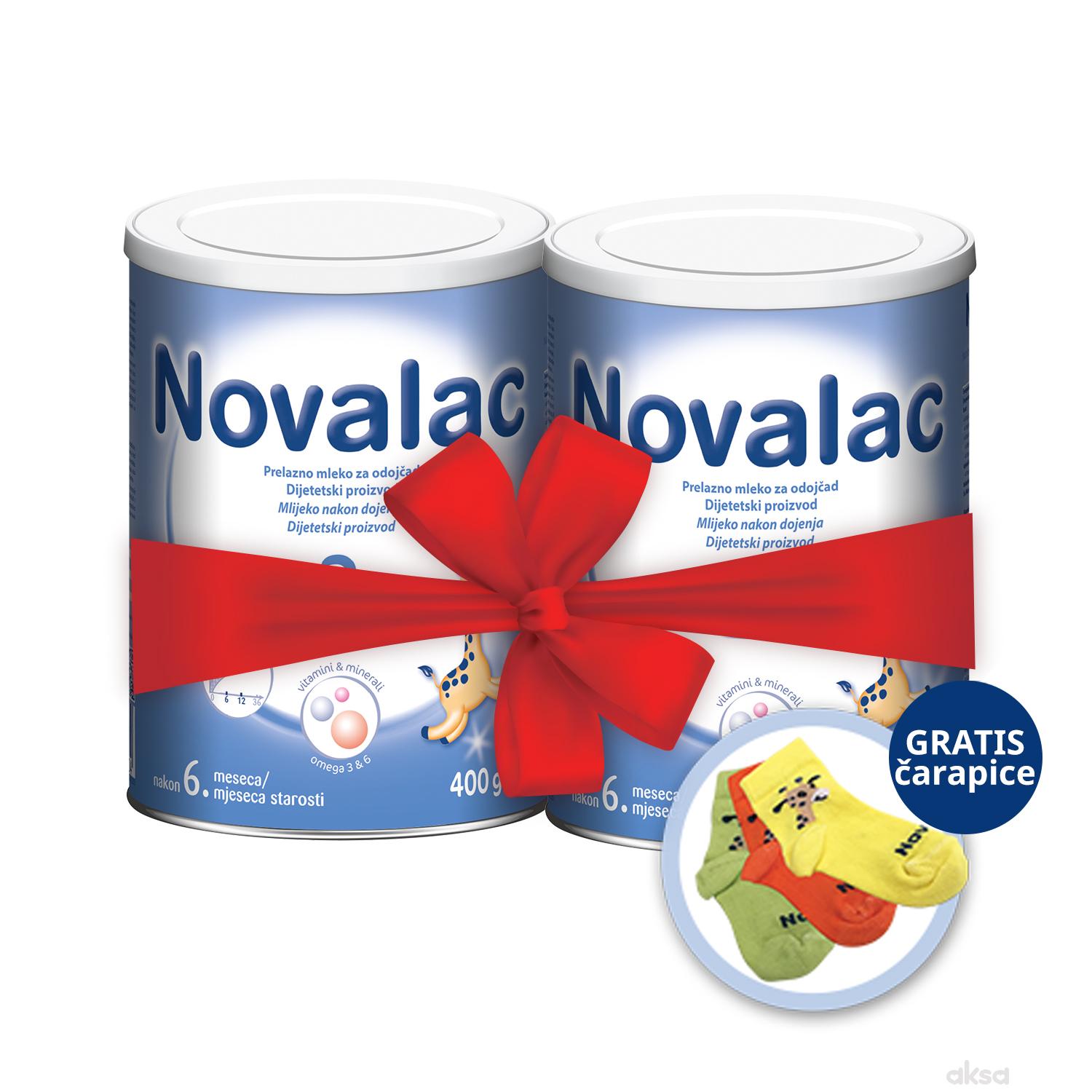 Novalac 2,400g duplo pakovanje + gratis čarapice