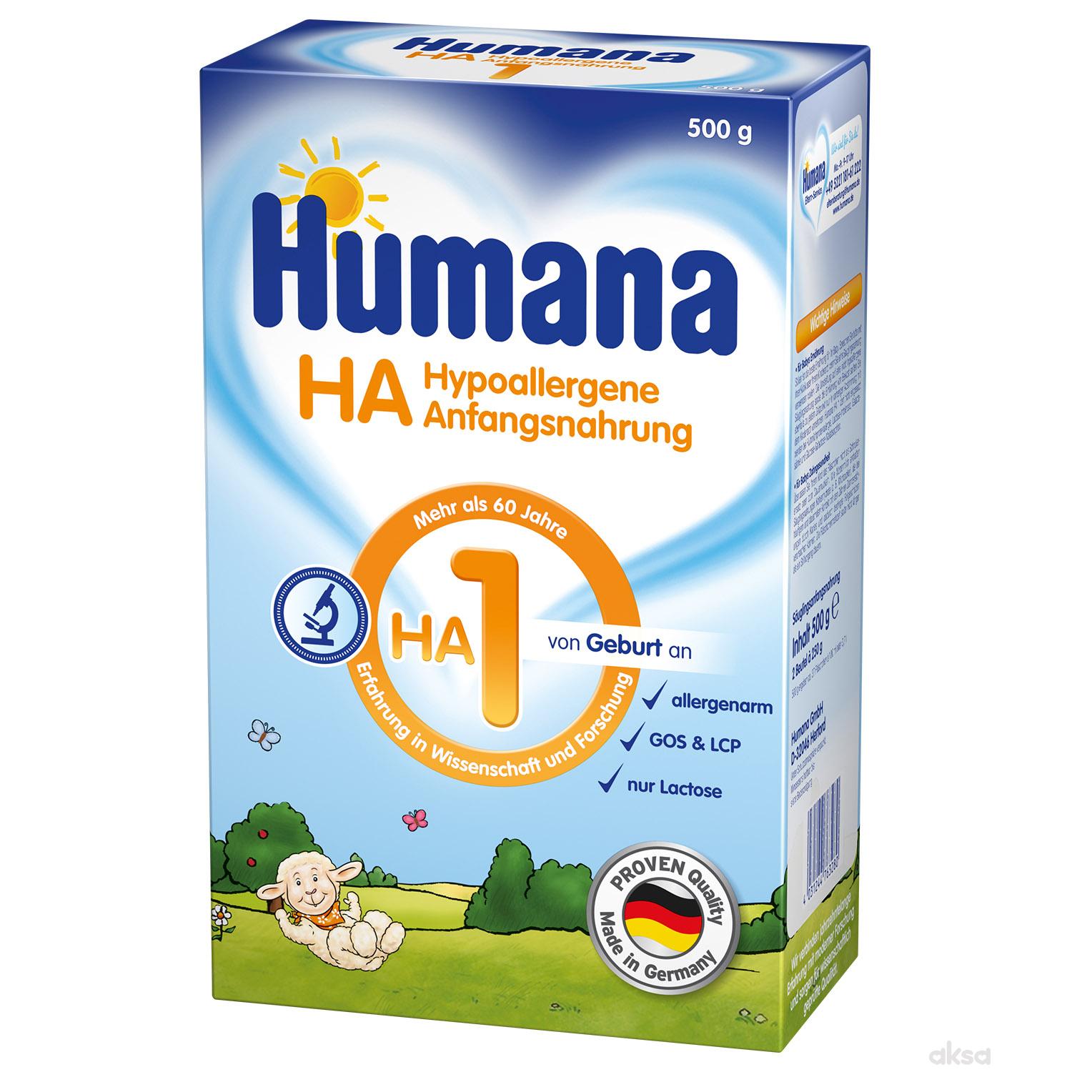 Humana mleko HA 1 500g, od rođenja,