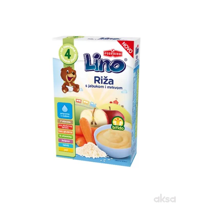 Lino mlečna instant kaša riža, jab.i mrk. 210g