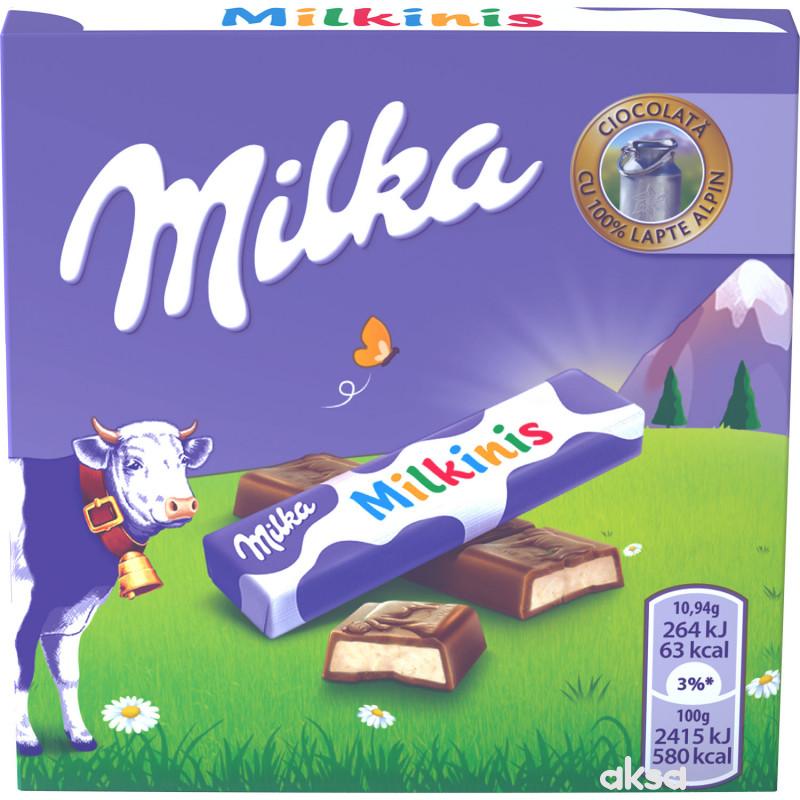 Milka čokolada milkinis choco bar milk 87,5g 