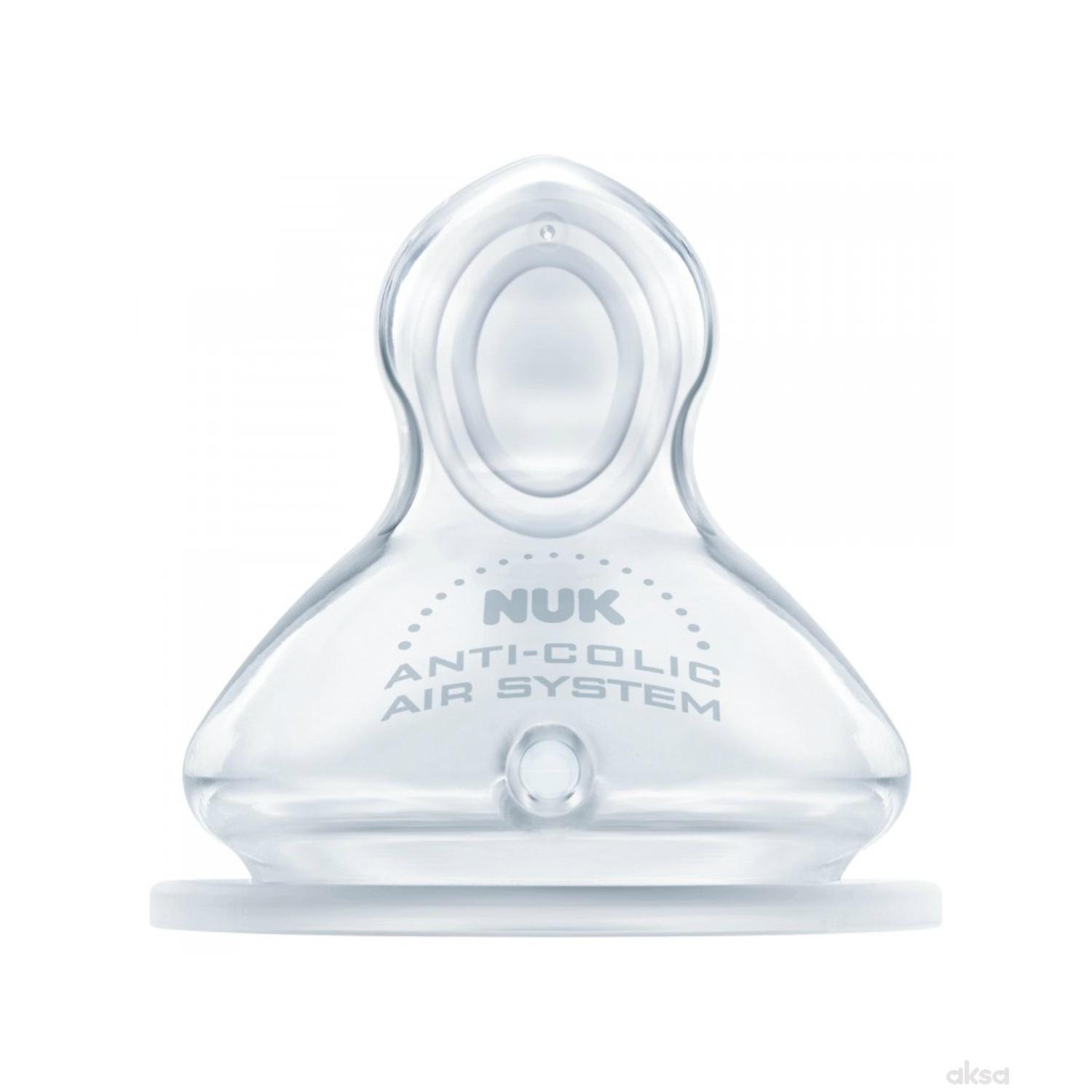 Nuk FC plus cucla silikon, spor protok (S), 0-6m