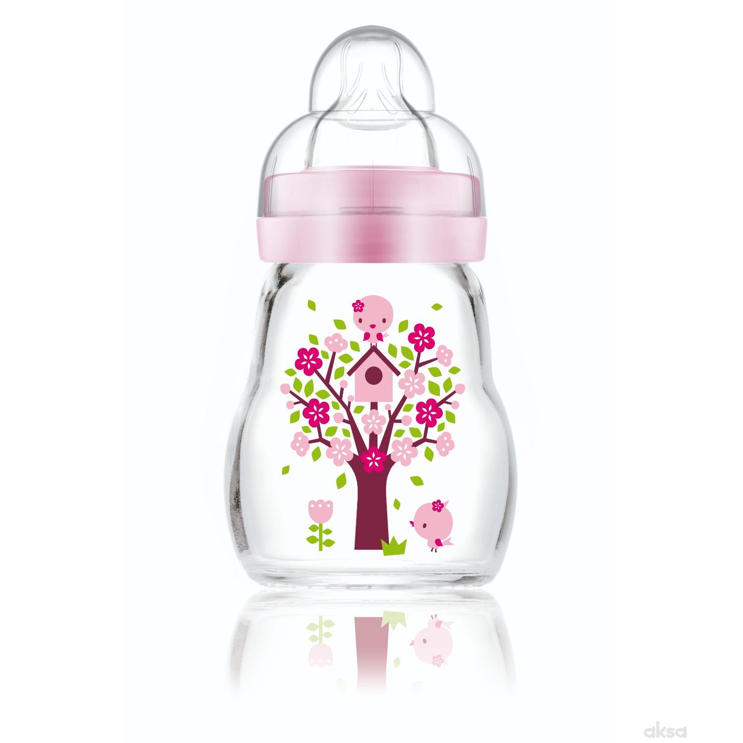 MAM staklena flašica silikon 170ml, 0m+