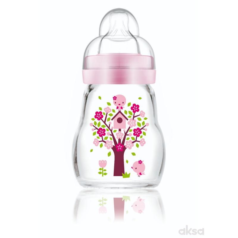 MAM staklena flašica silikon 170ml, 0m+ 