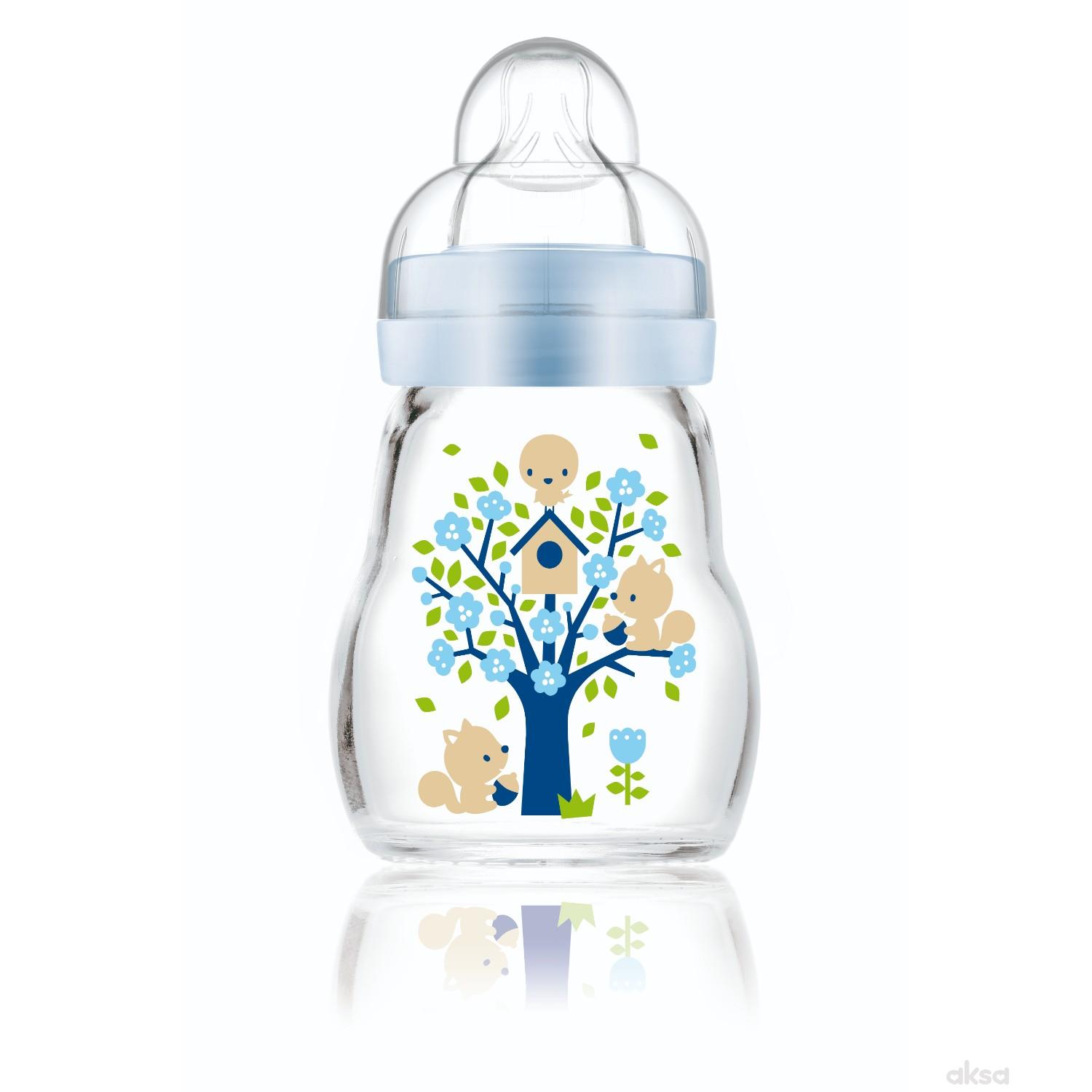MAM staklena flašica silikon 170ml, 0m+