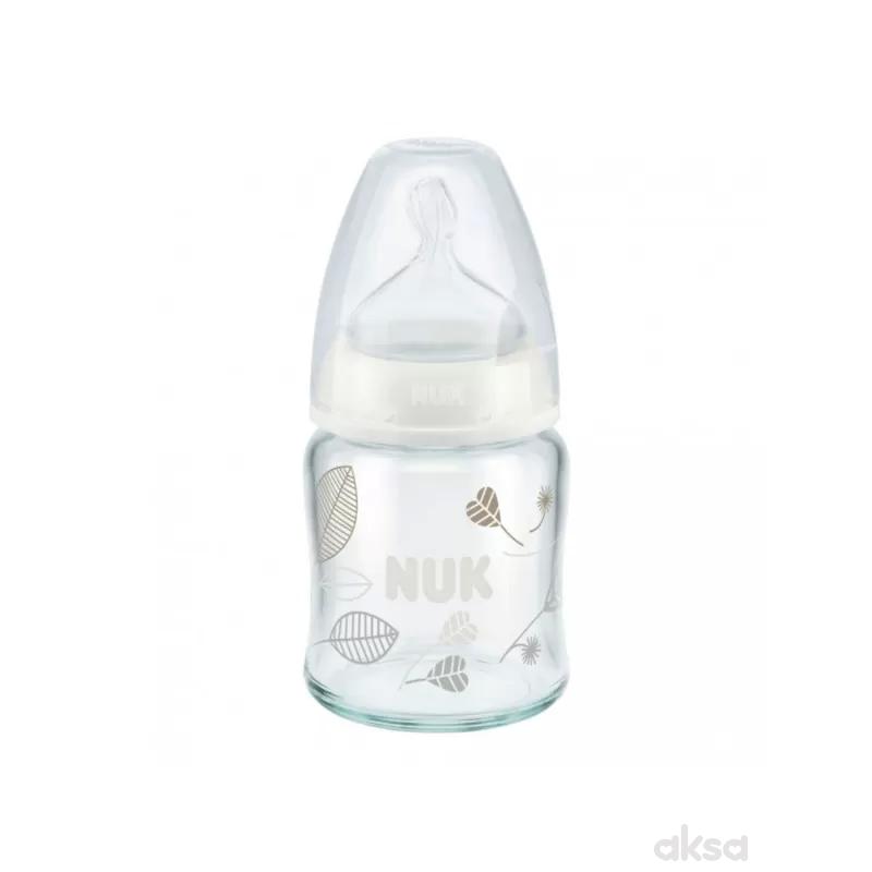Nuk FC plus staklena flašica, silikon 120ml, 0-6m 