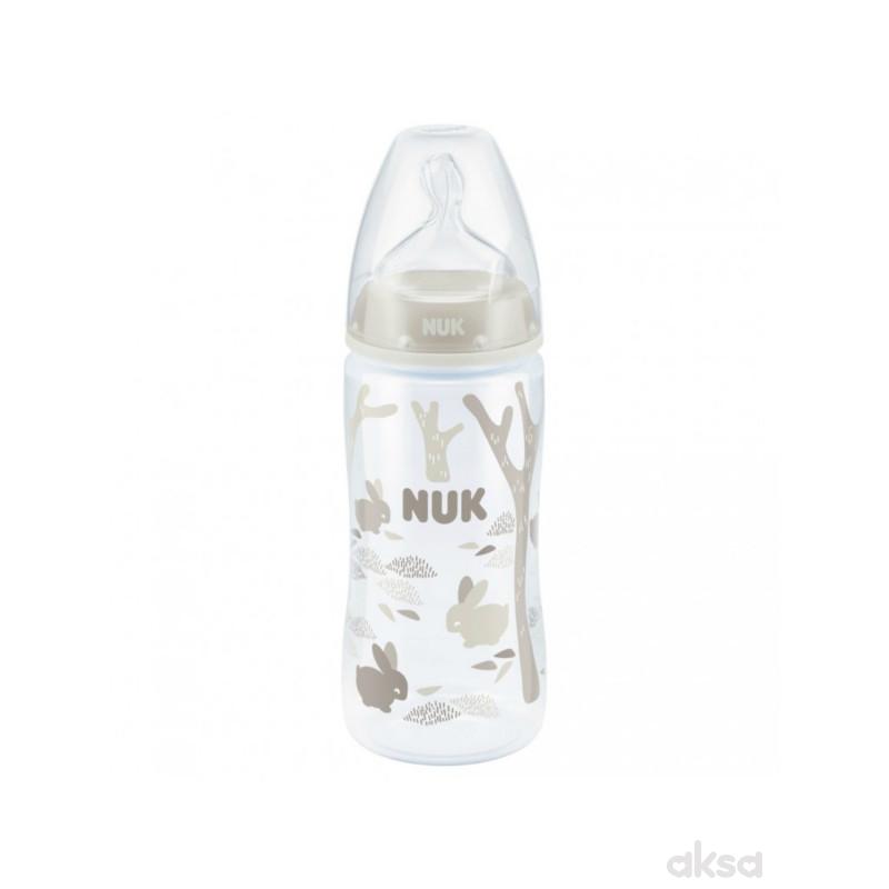 Nuk FC plus plastična flašica, silikon 300ml, 0-6m 