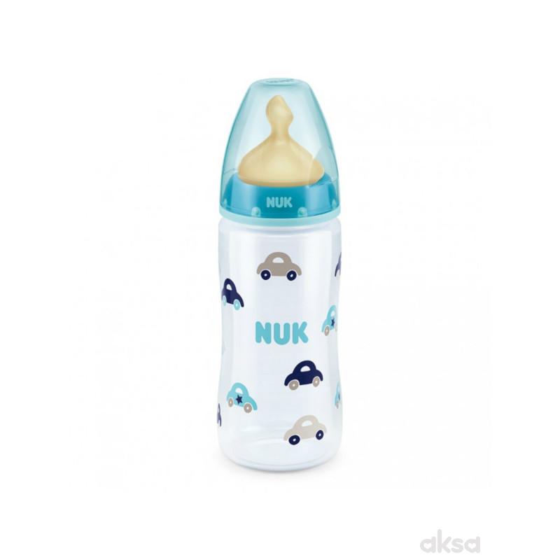 Nuk FC plus plastična flašica, kaučuk 300ml, 0-6m