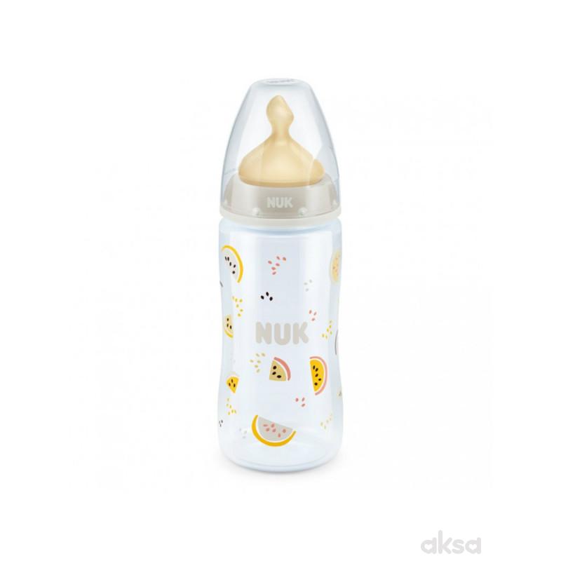 Nuk FC plus plastična flašica, kaučuk 300ml, 0-6m