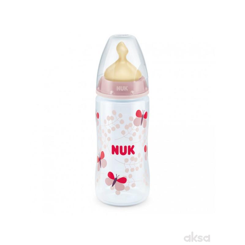 Nuk FC plus plastična flašica, kaučuk 300ml, 0-6m