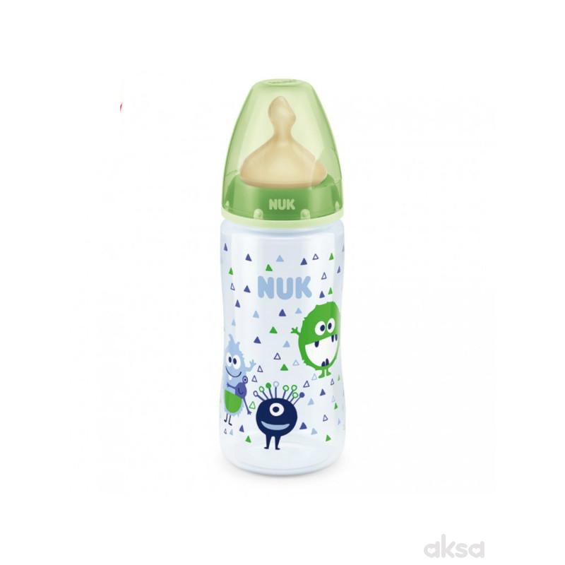 Nuk FC plus plastična flašica, kaučuk 300ml, 0-6m