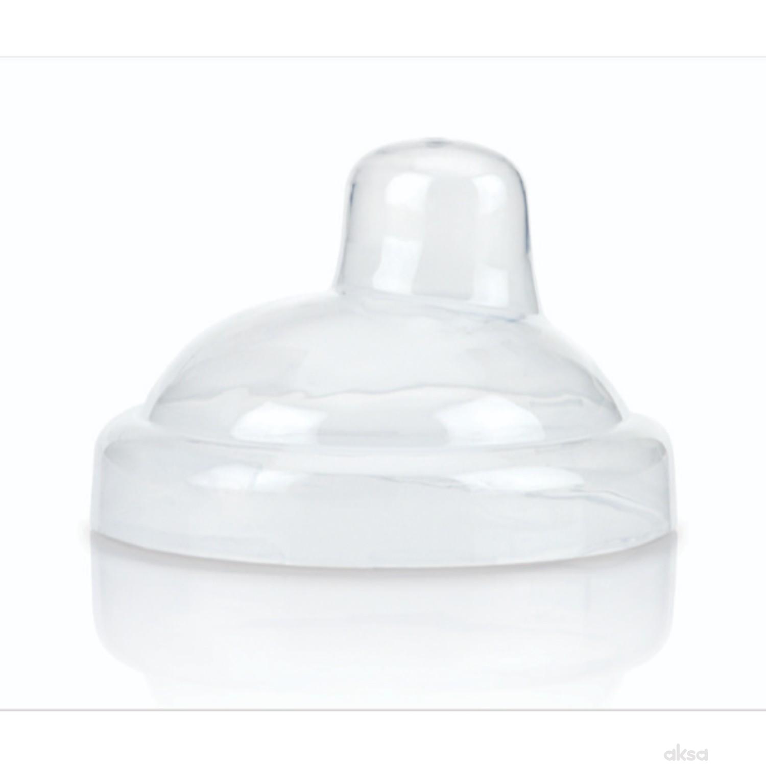 Nuby čaša sil. pisak i ručke 6m+, no spill, 240ml