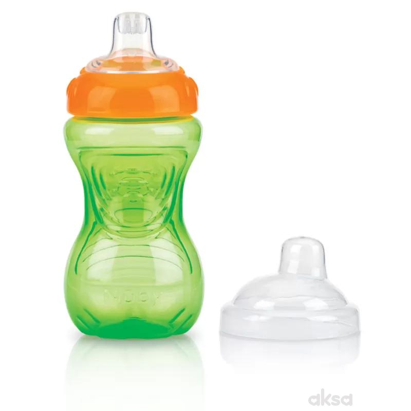 Nuby čaša sa sil. piskom, no spill 9m+, 300ml