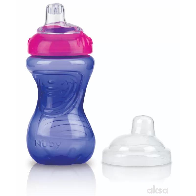Nuby čaša sa sil. piskom, no spill 9m+, 300ml