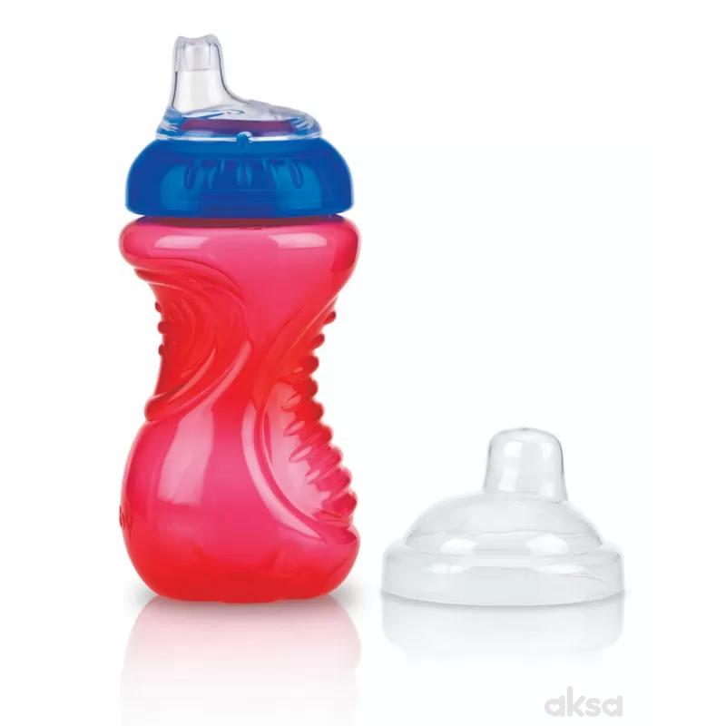 Nuby čaša sa sil. piskom, no spill 9m+, 300ml 