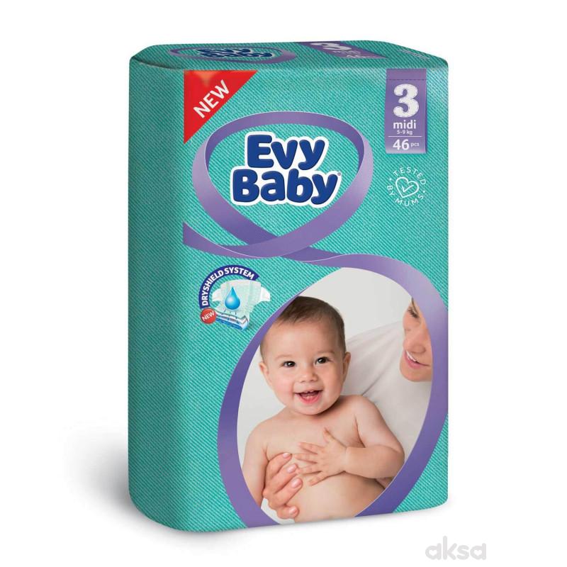 Evy baby pelene twinpack 3 midi 46kom 