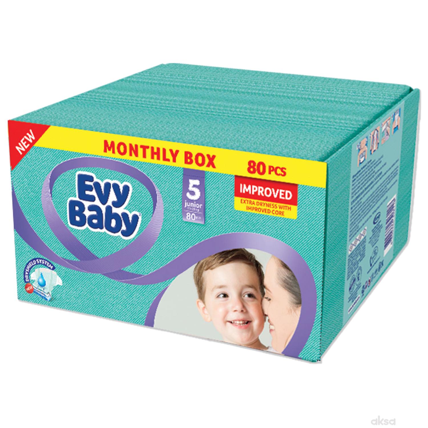 Evybaby pelene box 5 junior 12-25kg 80kom