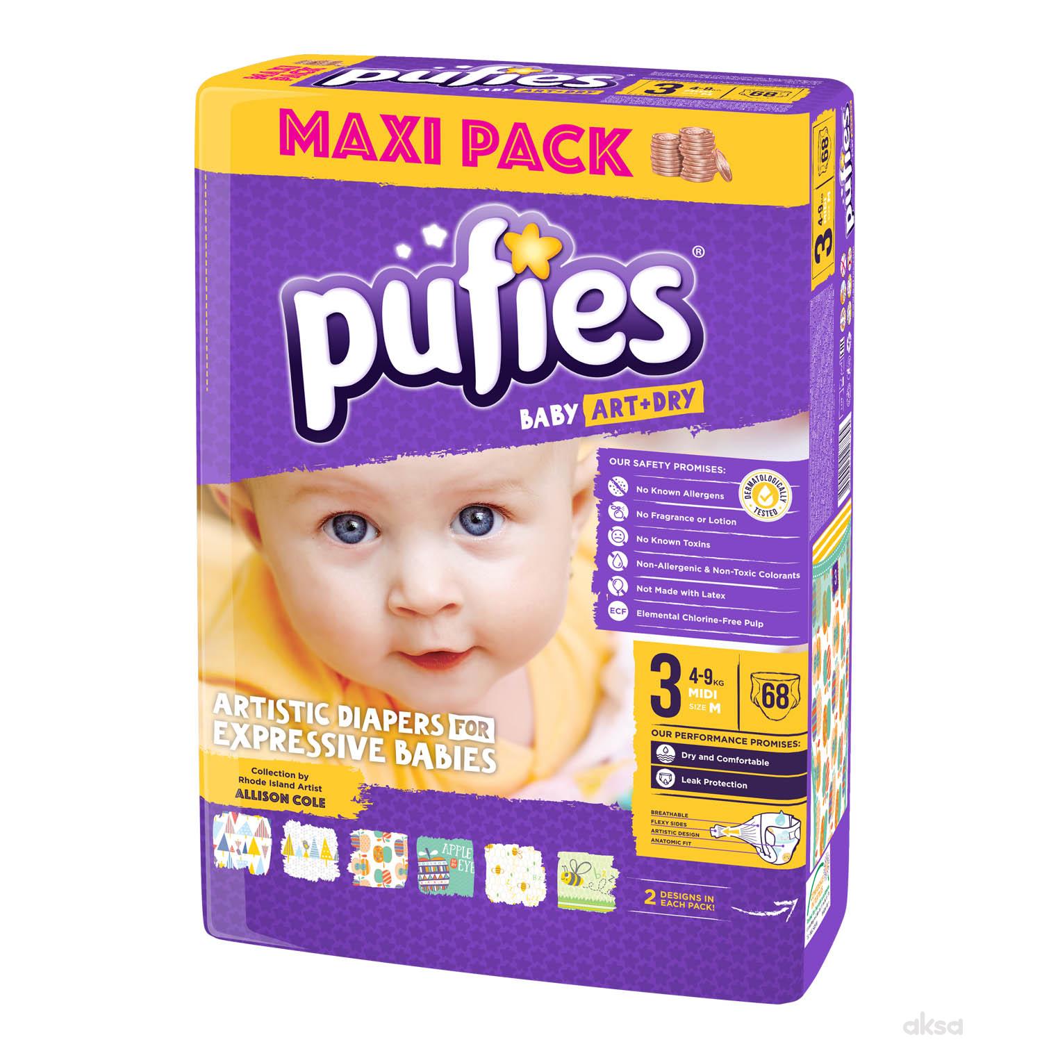 Pufies pelene baby art MP 3 midi 4-9kg 68kom