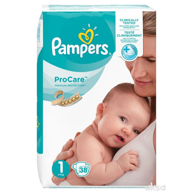 Pampers pelene pro care 1 newborn 2-5kg 38kom
