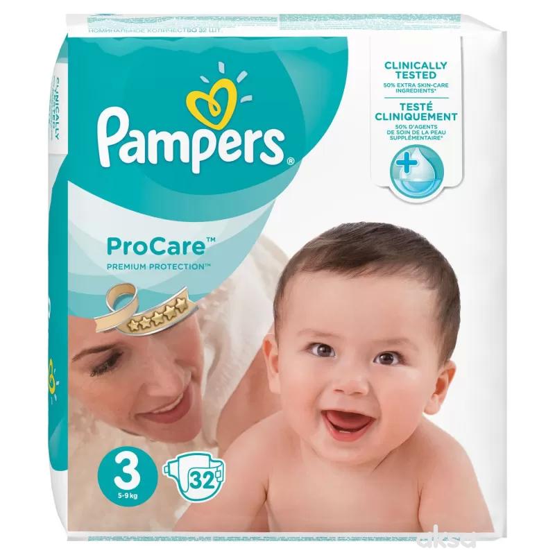 Pampers pelene pro care 3 midi 5-9kg 32kom 