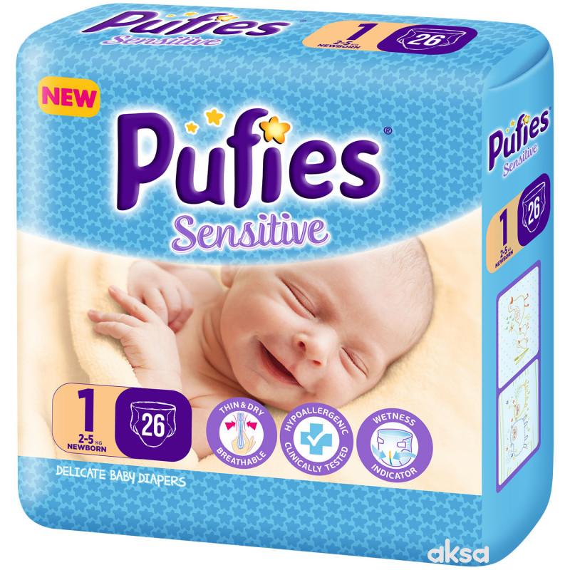 Pufies pelene mp sensitve newborn 2-5kg 26kom 