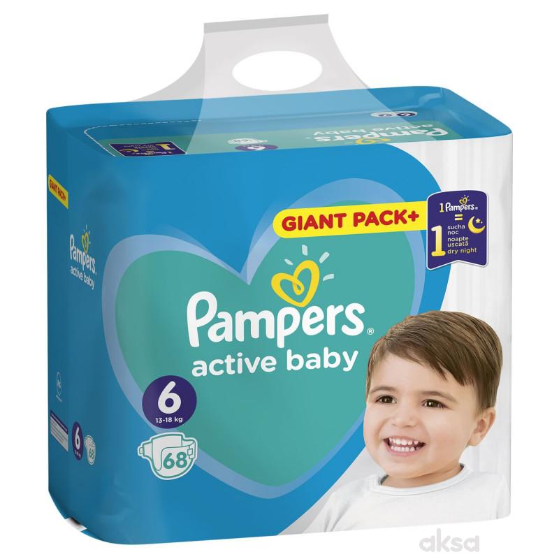 Pampers pelene bag 6 extra large 13-18kg 68kom