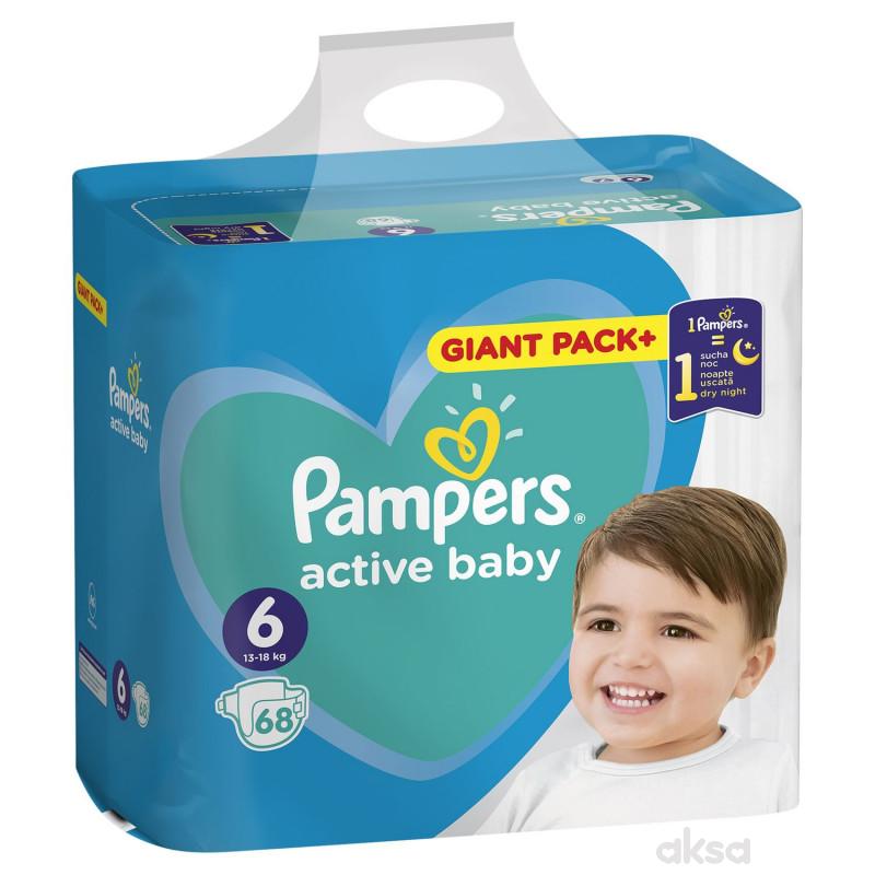 Pampers pelene bag 6 extra large 13-18kg 68kom 