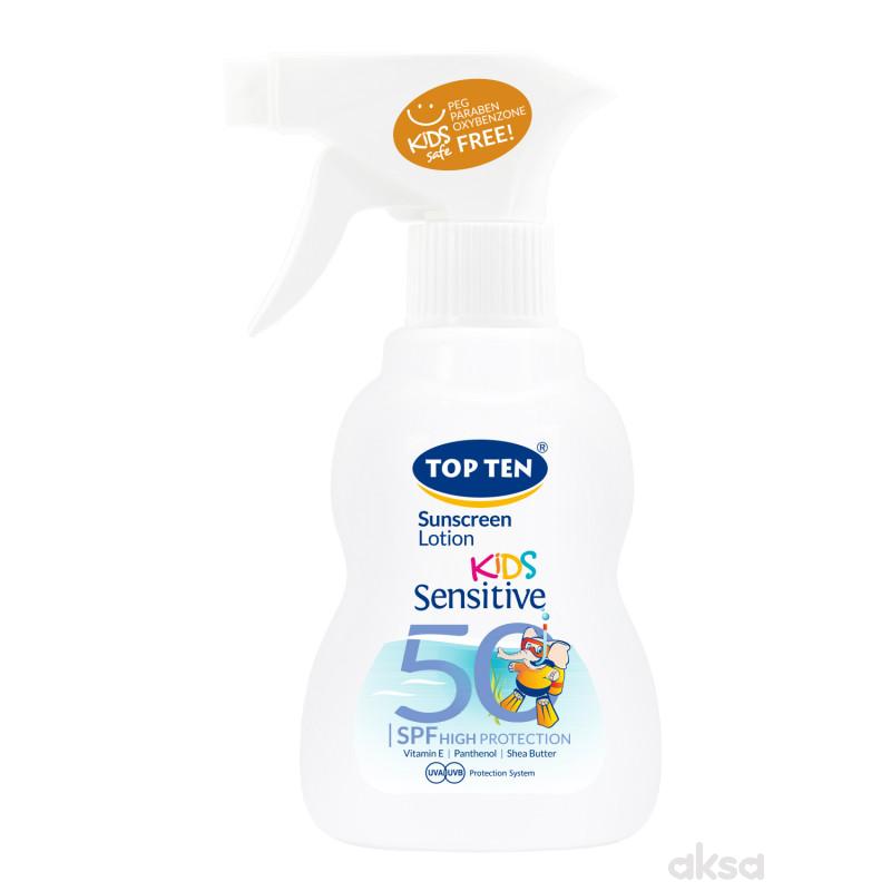 Top ten kids sens.losion za sun.sprej SPF50 200ml 