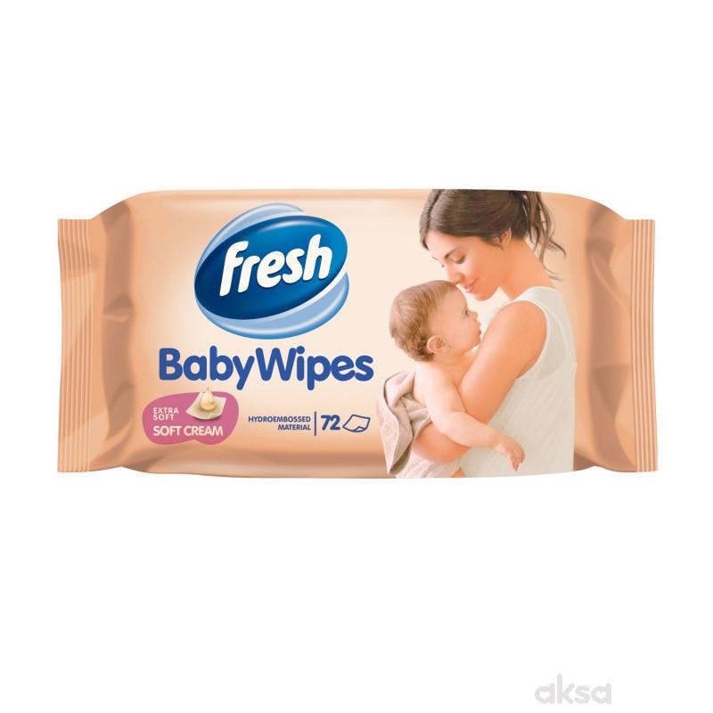 Fresh baby vlažne maramice junior soft cream 72kom