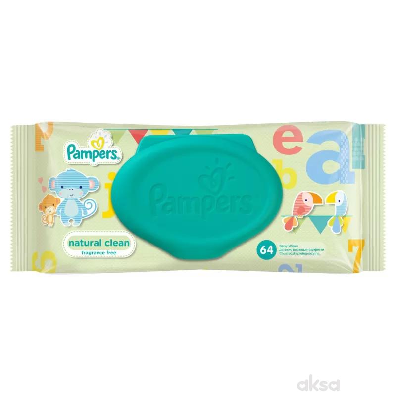 Pampers baby vlažne maramice natur clean 64kom 