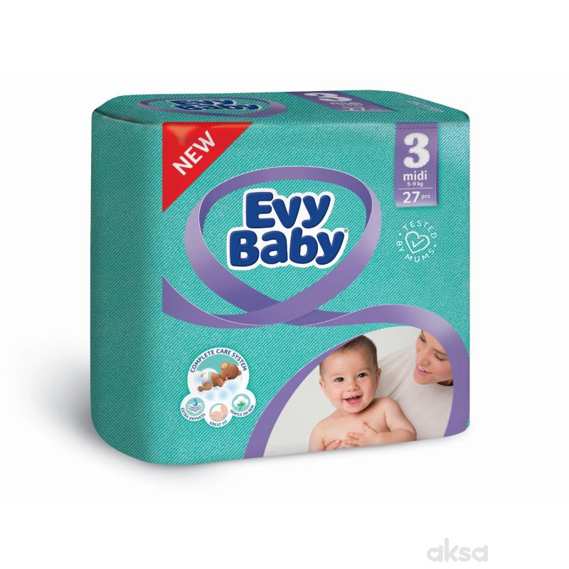 Evy baby pelene standard 3 midi 5-9 kg 27kom 