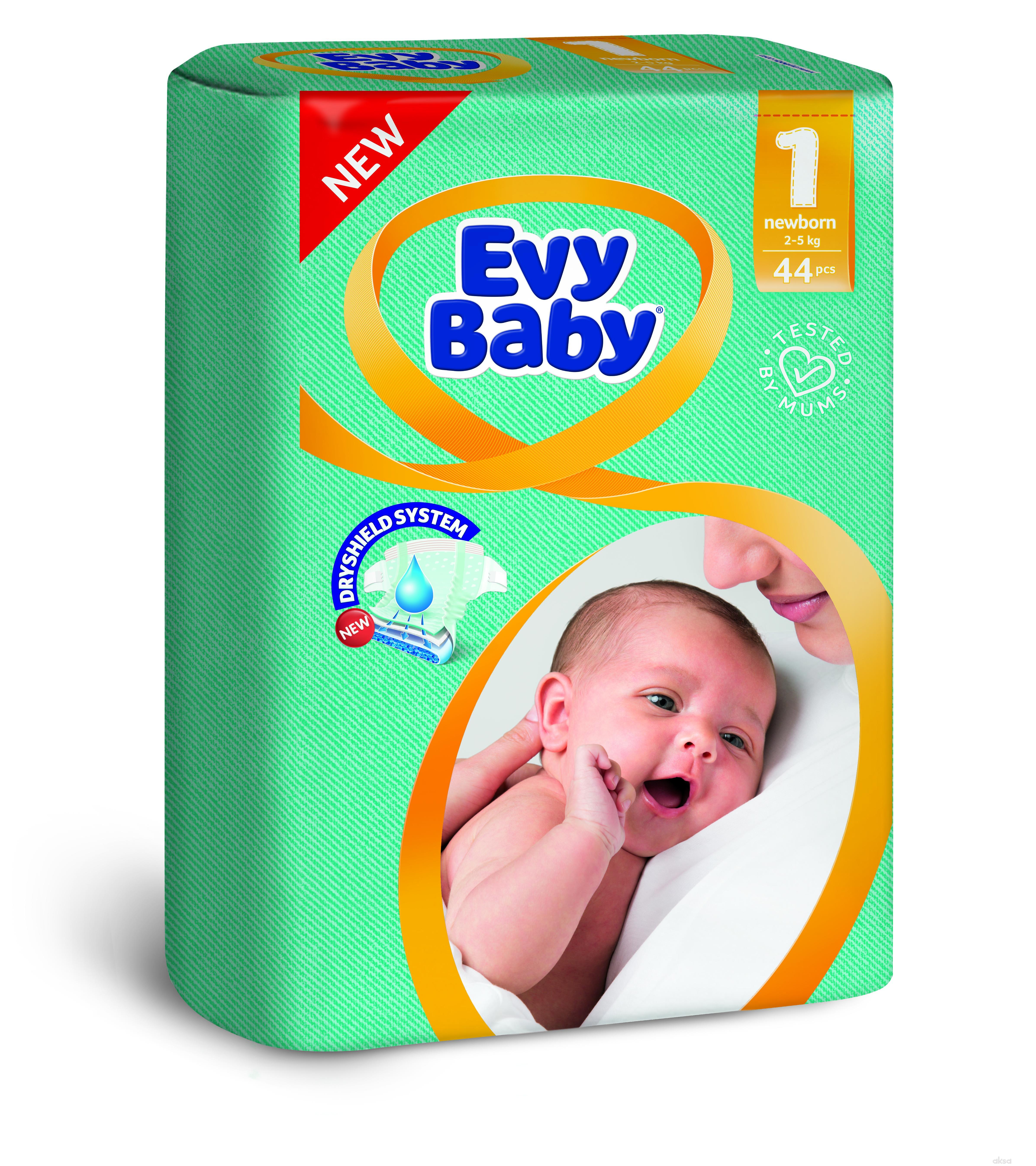 Evybaby pelene 1 newborn 2-5kg 44 kom