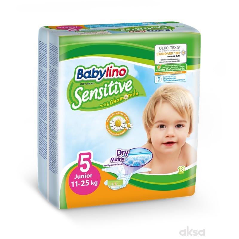 Babylino pelene sensitive 5 junior 11-25kg 18kom 