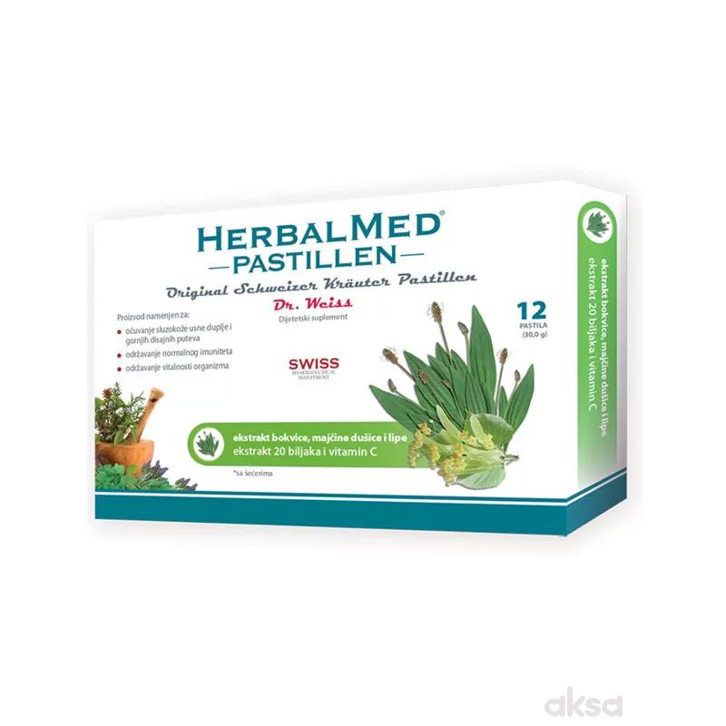 HerbalMed pastile bokvica, m. dušica, lipa 12kom 
