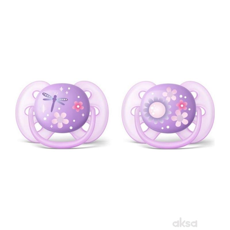 Avent laža Soft 6-18 bez BPA 2/1 ljubičasta