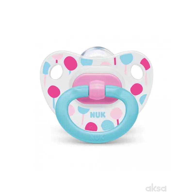 Nuk laža silikon Happy days, 6-18m new