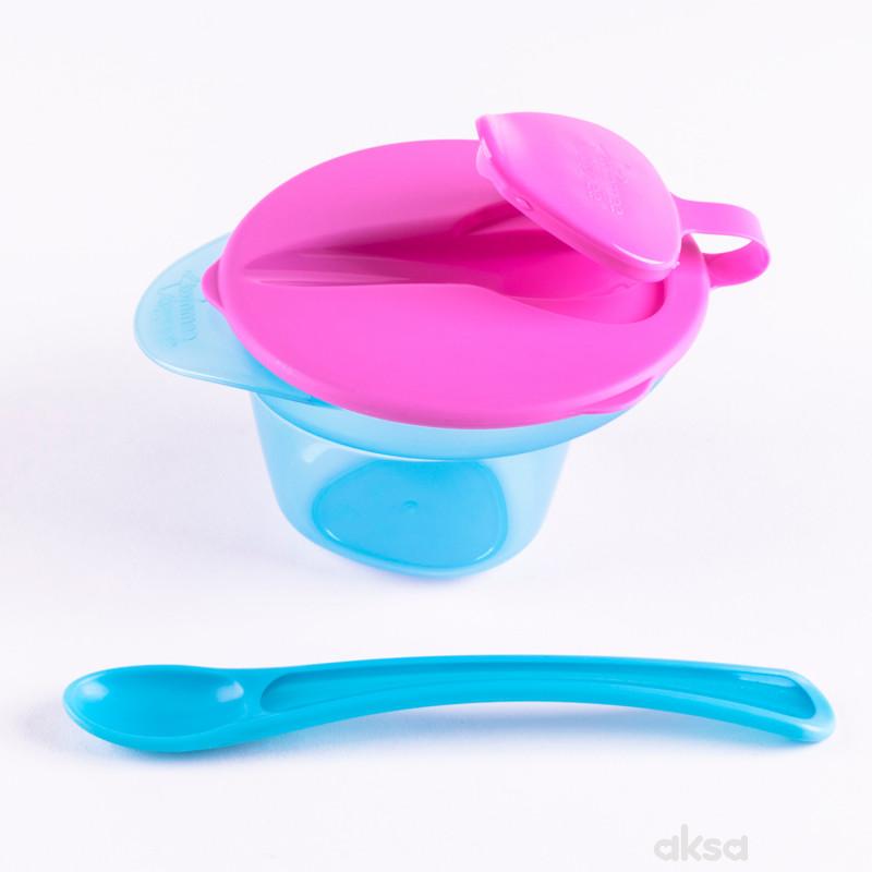 Tommee Tippee činija duboka sa pokl i kašikom 4m+