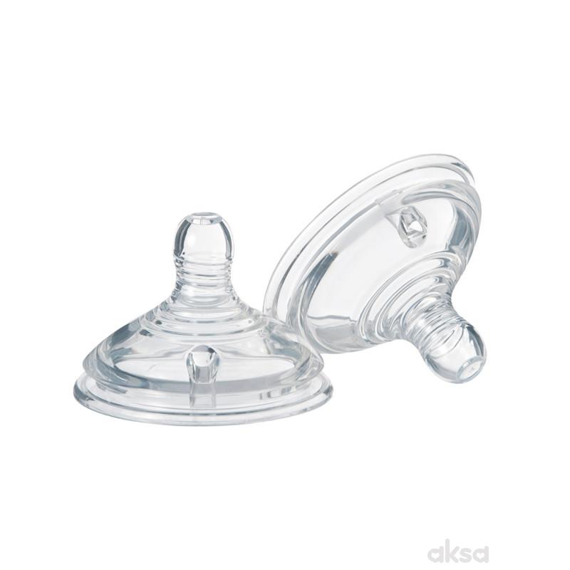 Tommee Tippee silikon cucla S Anticolic 2kom 3m+
