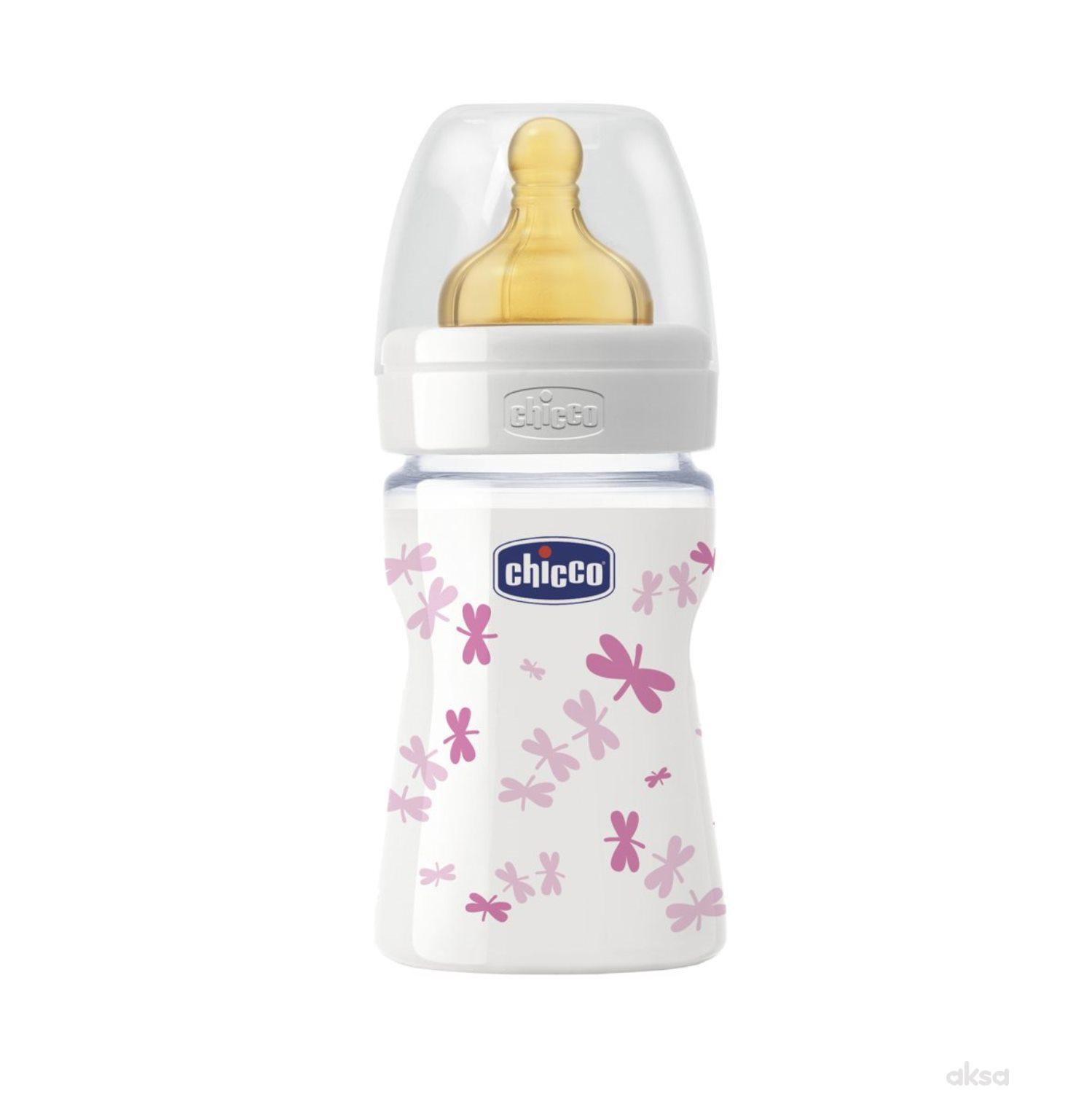 Chicco staklena flašica Giotto 150ml kauč.dev. 0m+