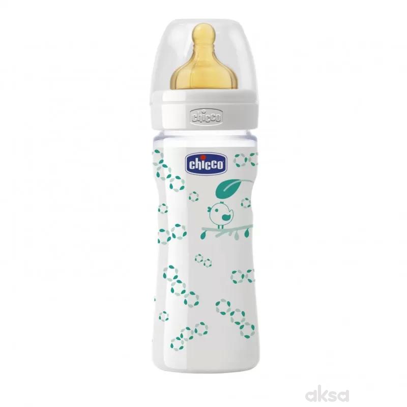 Chicco staklena flašica Giotto 240ml kauč.uni. 0m+ 