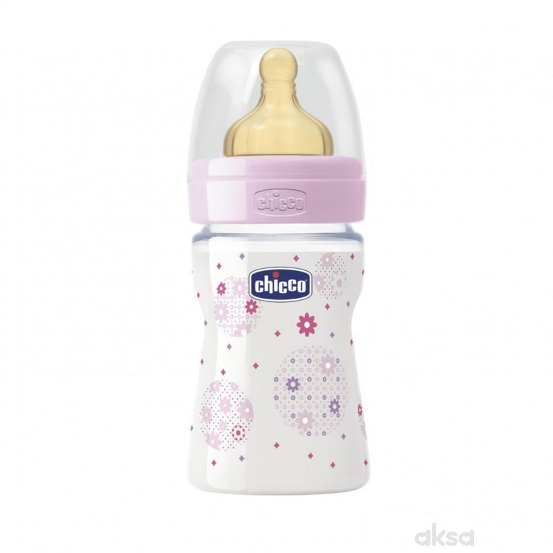 Chicco PP flašica Giotto 150 ml kauč. devoj. 0m+