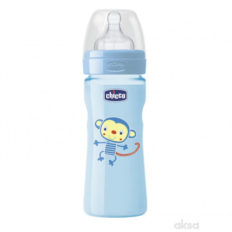 Chicco PP flašica Giotto, 250 ml, sil. dečaci 2m+