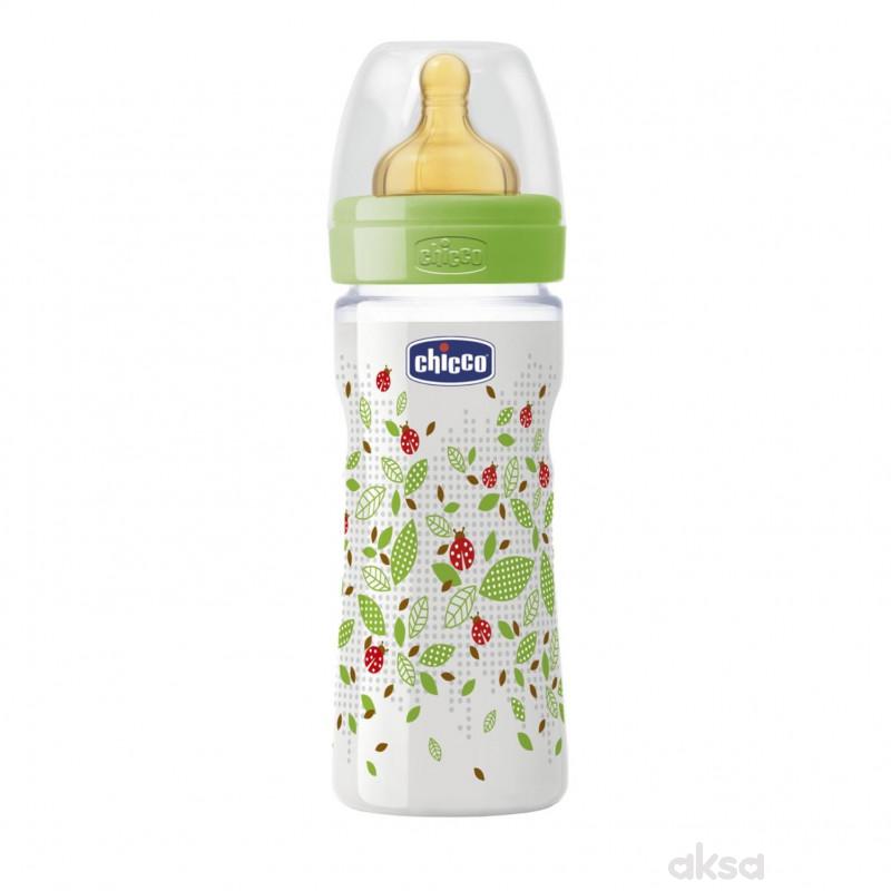 Chicco PP flašica Giotto, 250ml, kaučuk, unisex 