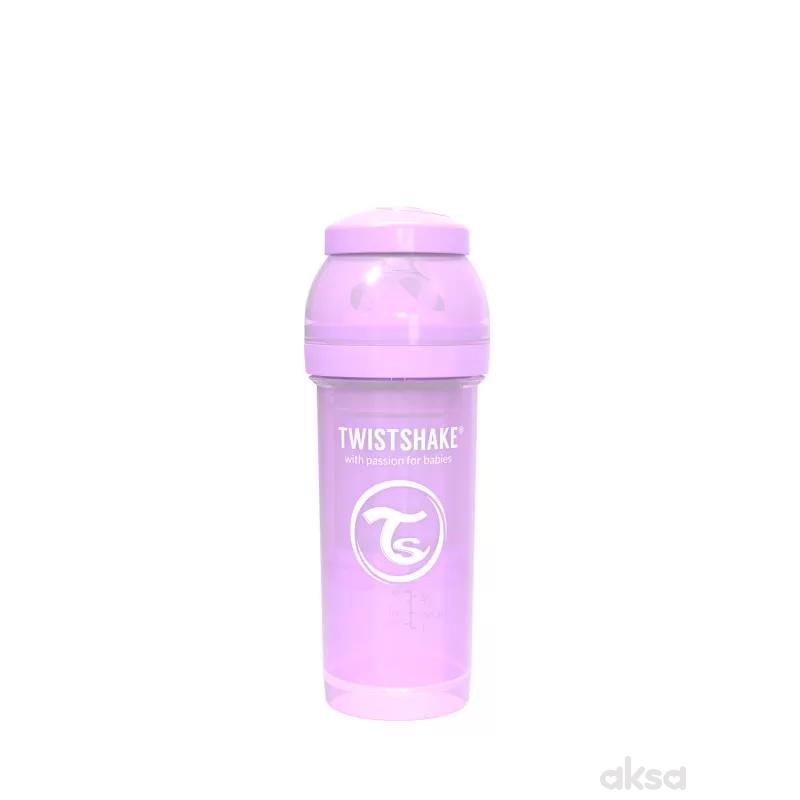 TS flašica anti-colic 260ml pastelna ljubičasta 